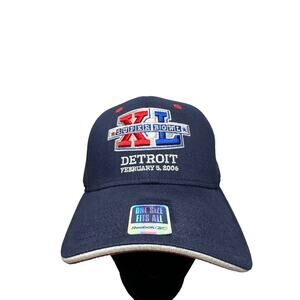 Super Bowl XL Hat NEW Fitted One Size Fits All Navy Pittsburgh Steelers 2006 Cap